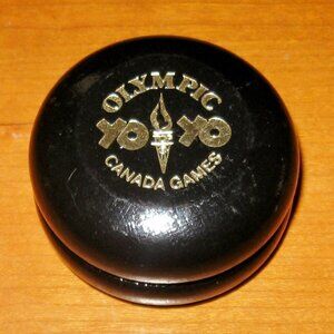 Olympic Canada Games Yo-Yo Made Sweden Olympic Souvenir Lightweight Black Wood